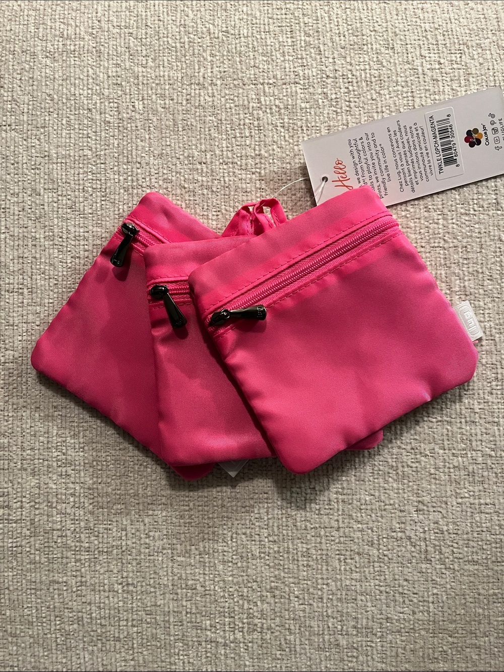 NWT Lug Twinkle Pouch Large 3pc Set
